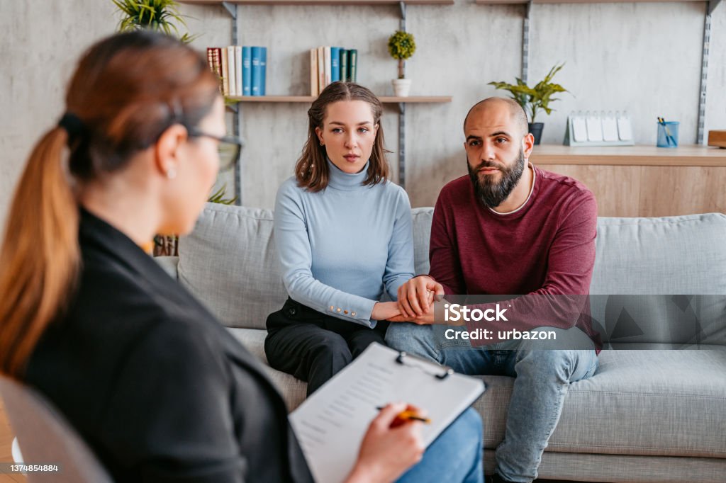 Couple using counselling techniques during a counseling session